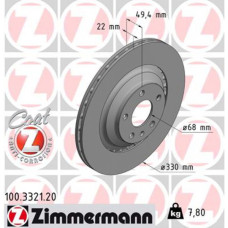 Гальмівний диск ZIMMERMANN 100.3321.20