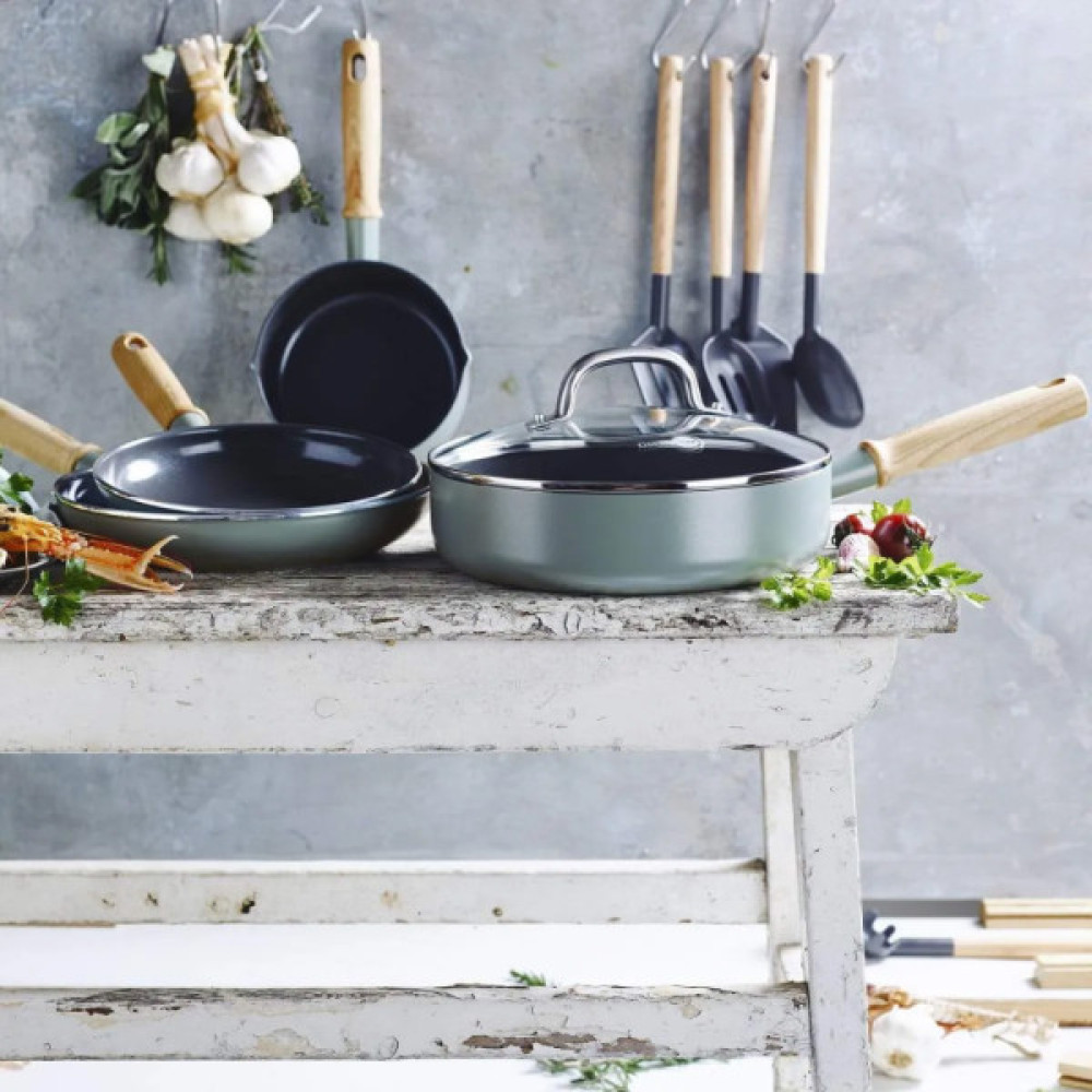 Сотейник GreenPan Mayflower з кришкою 24 см, 2,6 л блакитний (CC001682-001) Сотейник GreenPan Mayflower з кришкою 24 см, 2,6 л блакитний (CC001682-001)