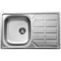 Мийка кухонна Deante Soul, нерж.сталь, прямокут., з крилом, 780х490х160мм, чаша - 1, накладна, нерж