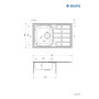 Мийка кухонна Deante Soul, нерж.сталь, прямокут., з крилом, 780х490х160мм, чаша - 1, накладна, нерж