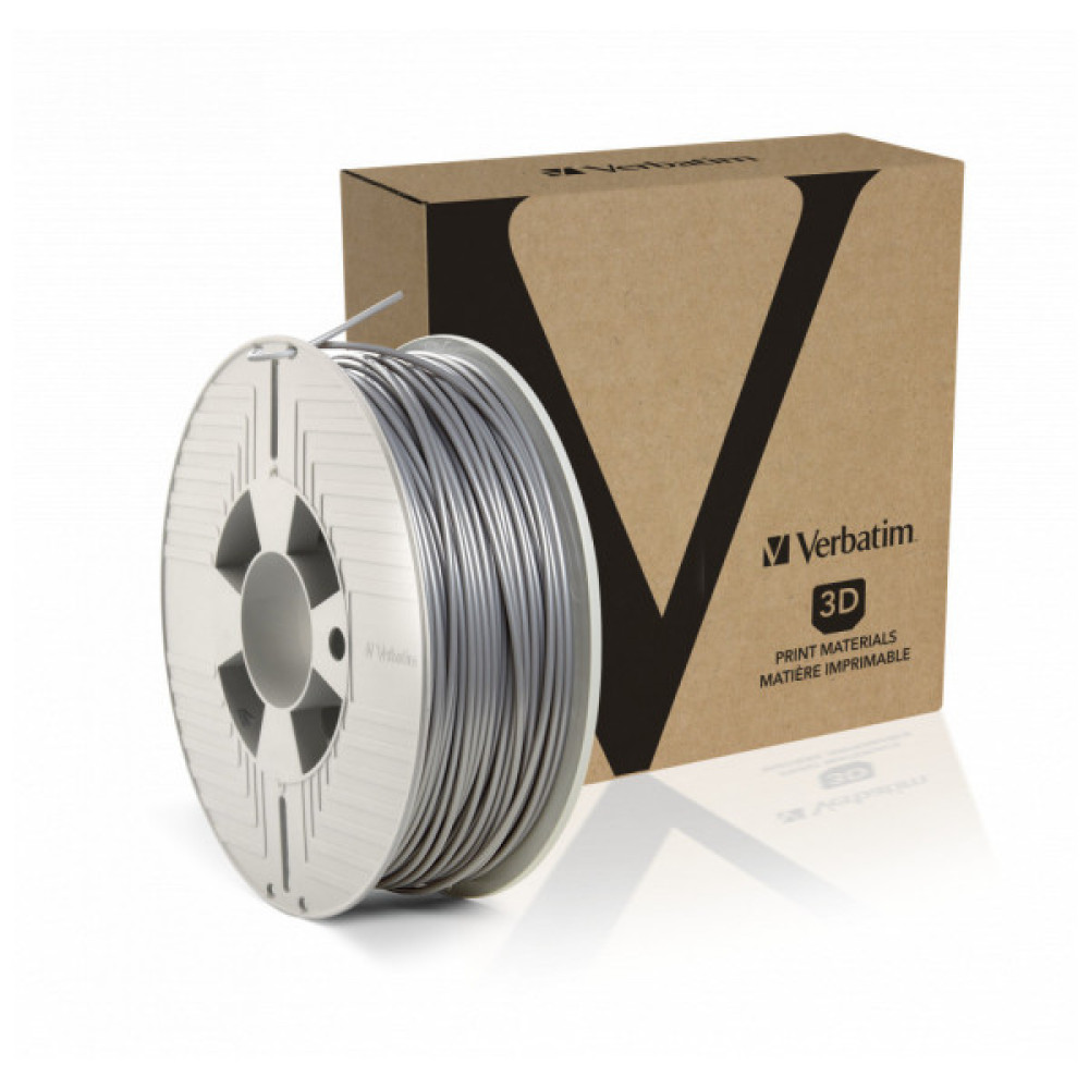 Пластик для 3D-принтера Verbatim PLA, 2,85 мм, 1кг, grey Aluminium (55329)