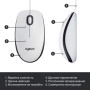 Мишка Logitech M100 USB White (910-006764) Мишка Logitech M100 USB White (910-006764)
