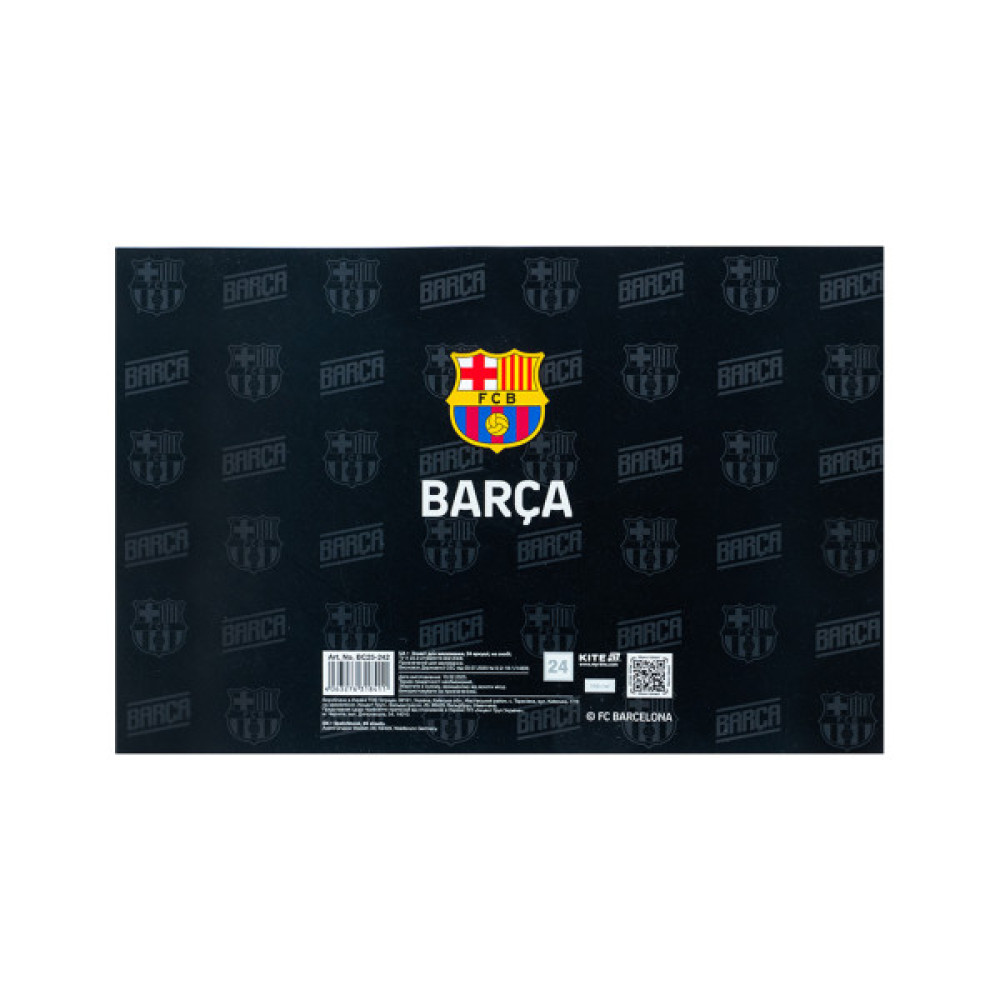 Альбом для малювання Kite FC Barcelona, 24 аркуша (BC25-242)