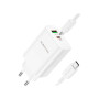 Зарядний пристрій BOROFONE BN10 Sunlight 1xUSB-C PD65W + 1xUSB-A + cable USB-C to USB-C White (6974443388206) Зарядний пристрій BOROFONE BN10 Sunlight 1xUSB-C PD65W + 1xUSB-A + cable USB-C to USB-C White (6974443388206)