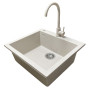 Набір кухонний Adamant Univer, штучний камінь, квадрат, без крила, 560х500х200мм, чаша - 1, врізна, Avena + змішувач та дозатор