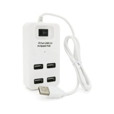 Концентратор Voltronic USB 2.0 to 4xUSB with power switch white (YT-HWS4-W)