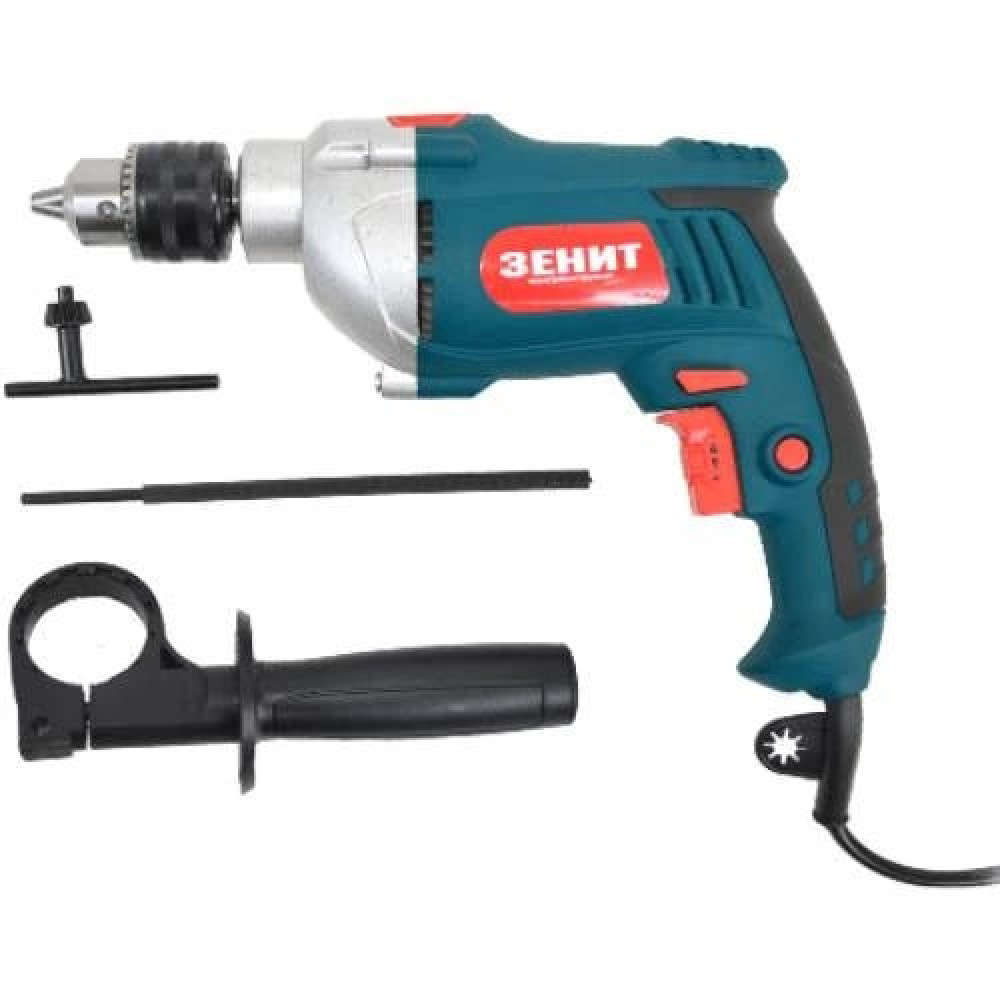 Дриль ударний Зеніт ЗД-1000 1000Вт зубчастий патрон 13мм 0-2800об/хв 1.9кг