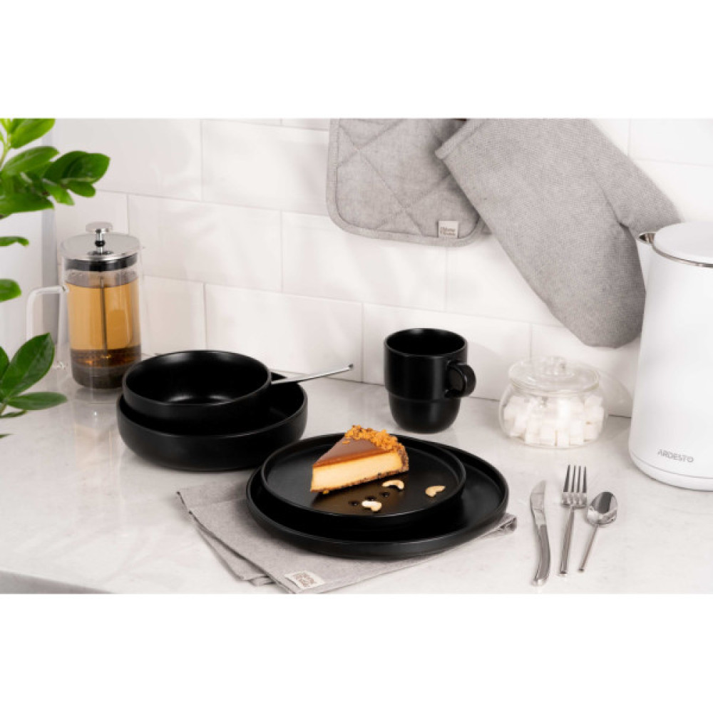 Тарілка ARDESTO Trento Soup 21,5 см Black (AR2921TB)