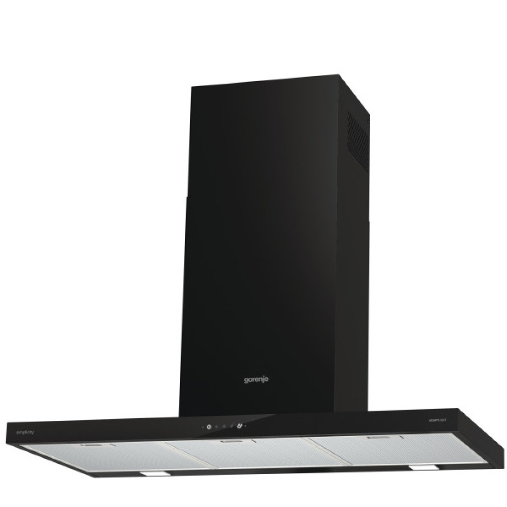 Витяжка Gorenje купольна, 90см, 650м.куб/год, чорний
