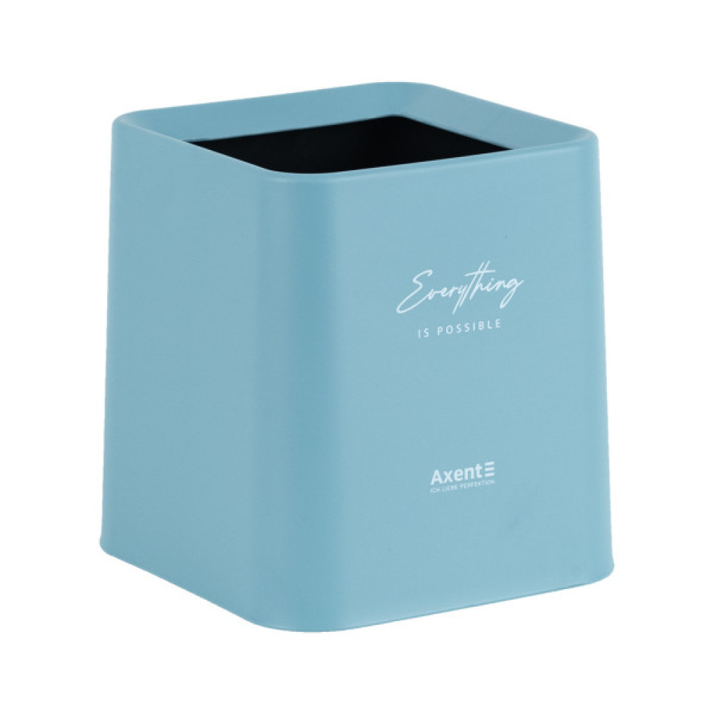 Кошик для паперів Axent Настільний контейнер для сміття, квадратний, блакитний (2132-07-A)