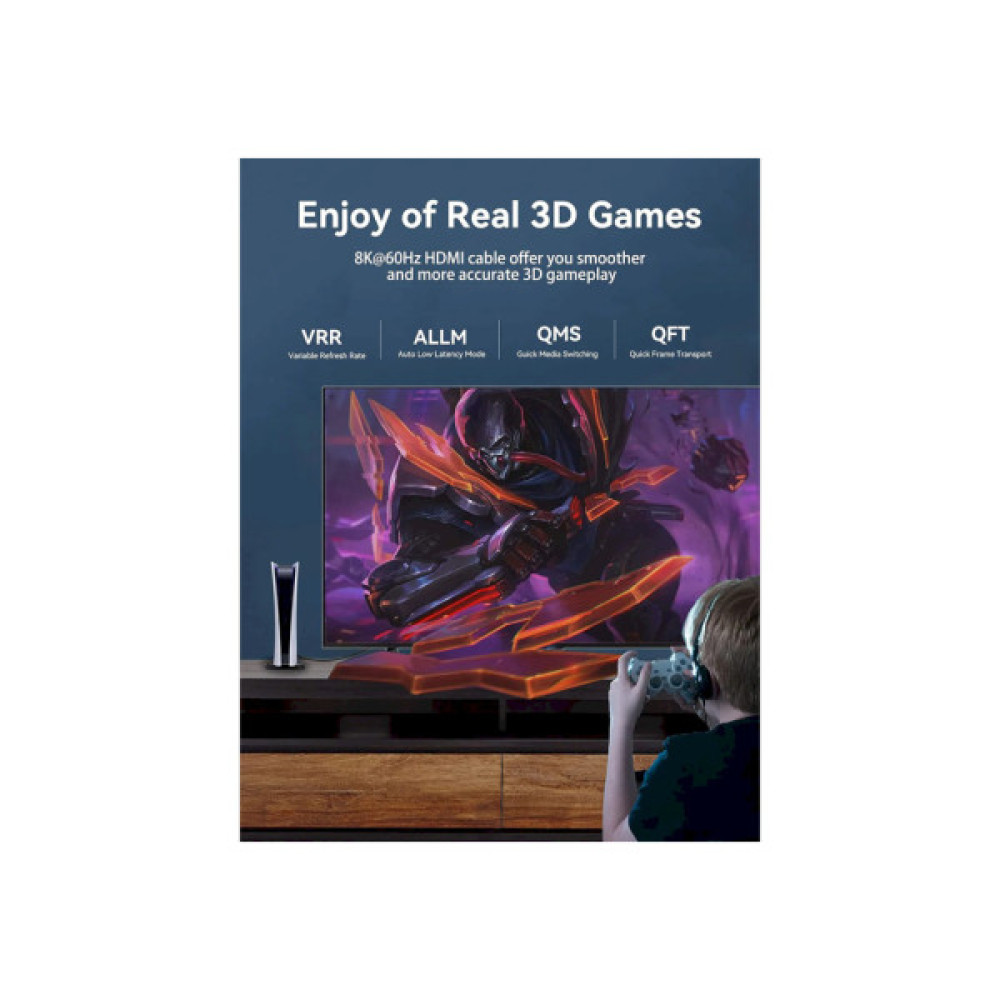 Кабель мультимедійний HDMI M to HDMI M 3.0m V2.1 8K60Hz VENTION (AANBI)