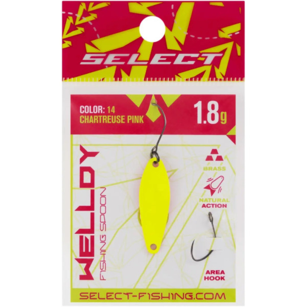 Блешня Select Welldy 1.8g 31mm 14 Chartreuse Pink (1870.80.91)