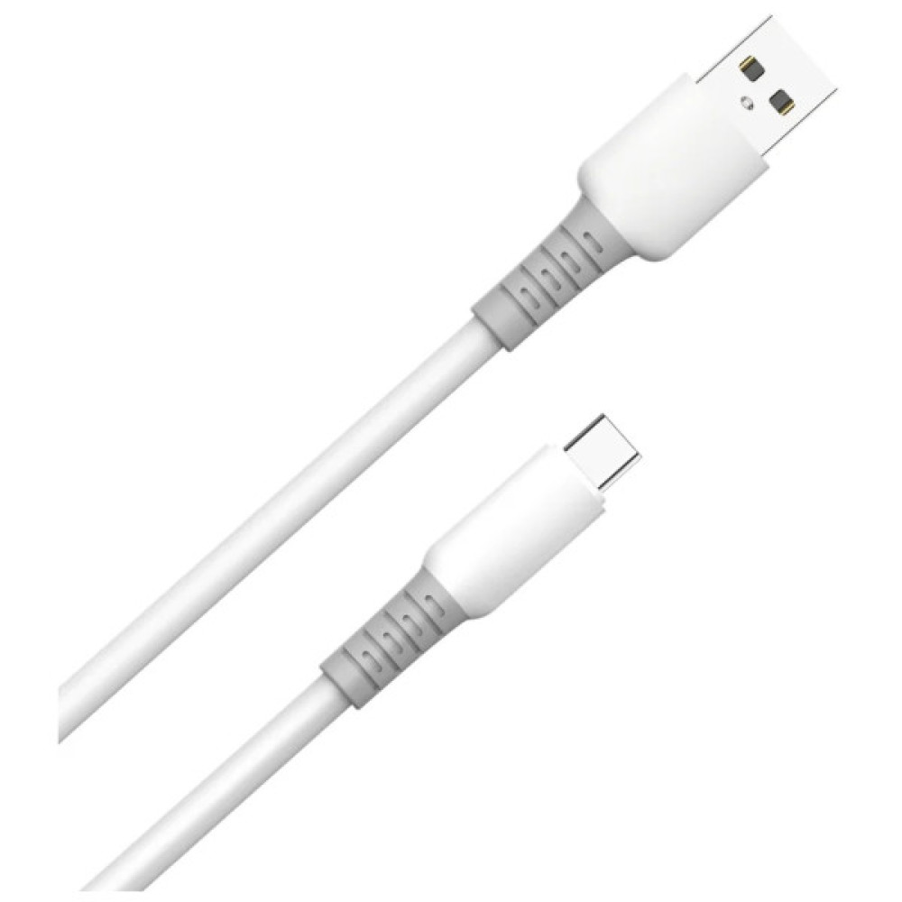 Дата кабель USB 2.0 AM to USB-C 1.0m 3A liquid silicone white ColorWay (CW-CBUC093-WT)