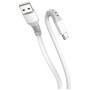 Дата кабель USB 2.0 AM to USB-C 1.0m 3A liquid silicone white ColorWay (CW-CBUC093-WT)