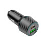 Зарядний пристрій BOROFONE 1xUSB-C PD30W + 1xUSB QC3.0 48W car adapter black (6941991101175)