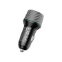 Зарядний пристрій BOROFONE 1xUSB-C PD30W + 1xUSB QC3.0 48W car adapter black (6941991101175)