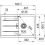 Мийка кухонна Franke Centro, фраграніт, прямокутник, з крилом, 780х500х200мм, чаша - 1, накладна, CNG 611-78, чорний матовий Мийка кухонна Franke Centro, фраграніт, прямокутник, з крилом, 780х500х200мм, чаша - 1, накладна, CNG 611-78, чорний матовий
