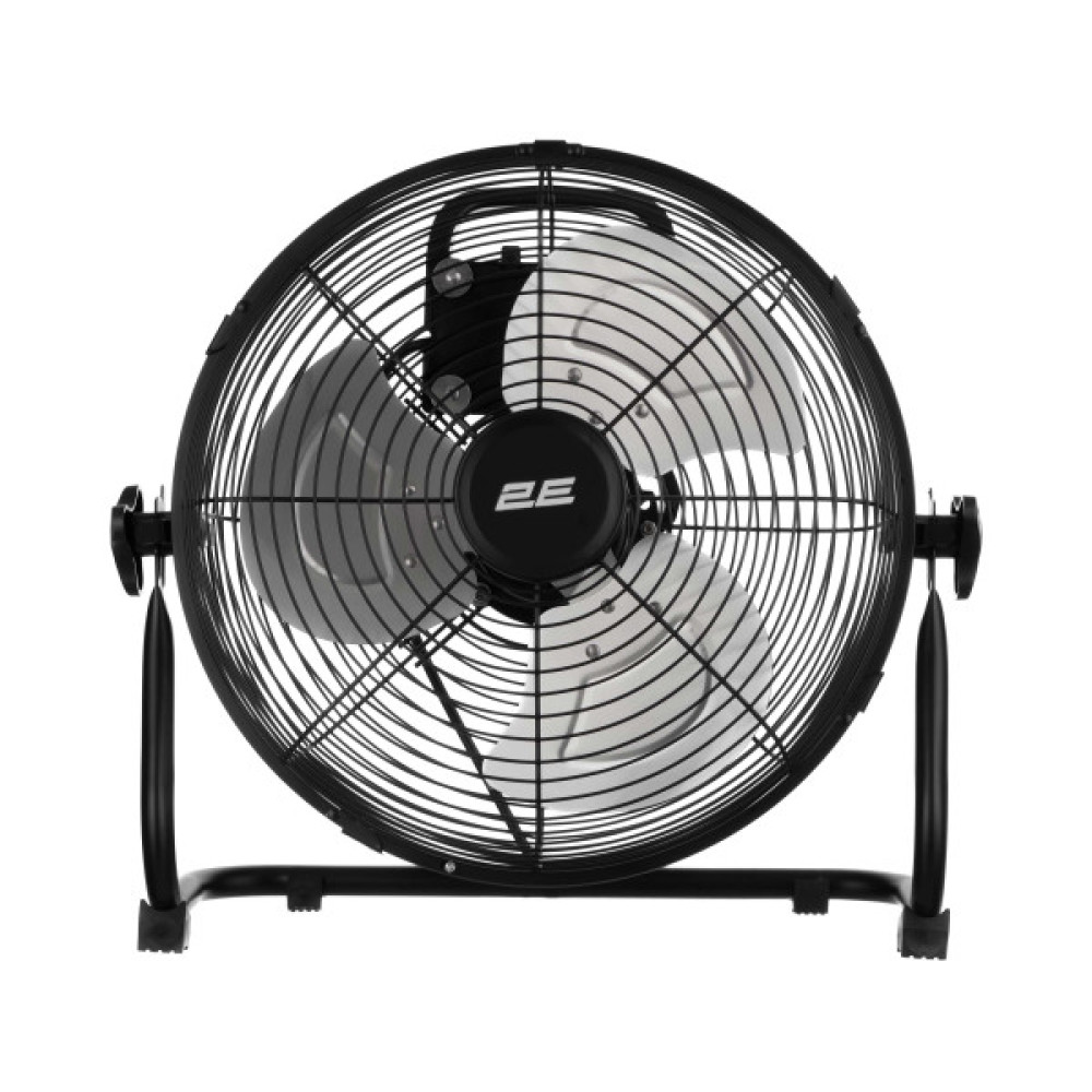 Вентилятор підлоговий 2E PowerWind 30A професійний, 30см, 60Вт, кнопки, двигун алюміній 100%, чорний