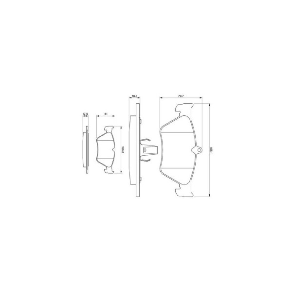 Гальмівні колодки Bosch 0 986 461 129 Гальмівні колодки Bosch 0 986 461 129