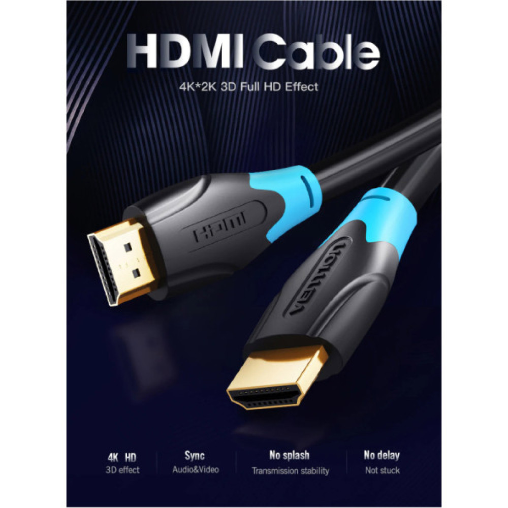 Кабель мультимедійний HDMI M to HDMI M 1.0m V2.0 VENTION (AACBF)