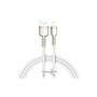 Дата кабель USB 2.0 AM to Lightning 2.0m Cafule Series Metal 2.4A White Baseus (CALJK-B02)