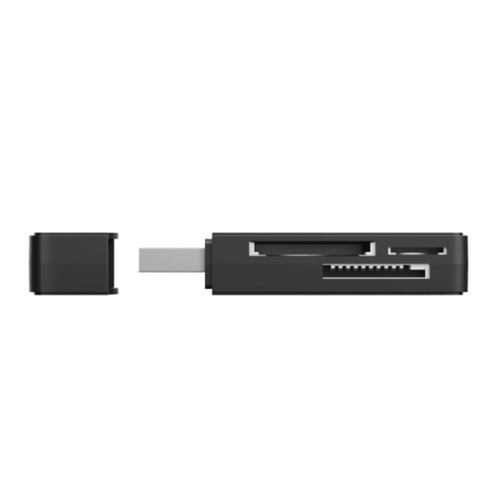 Кардрідер Trust Nanga USB-A 3.2 > SD/microSD/MS/MSPRO/ммC/M2, чорний