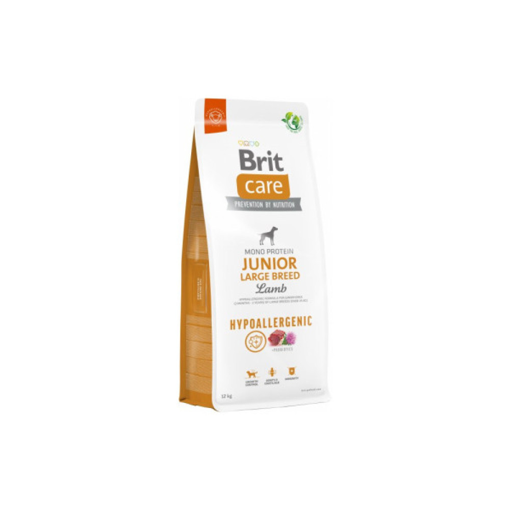 Сухий корм для собак Brit Care Dog Hypoallergenic Junior Large Breed з ягням 12 кг (8595602559046)