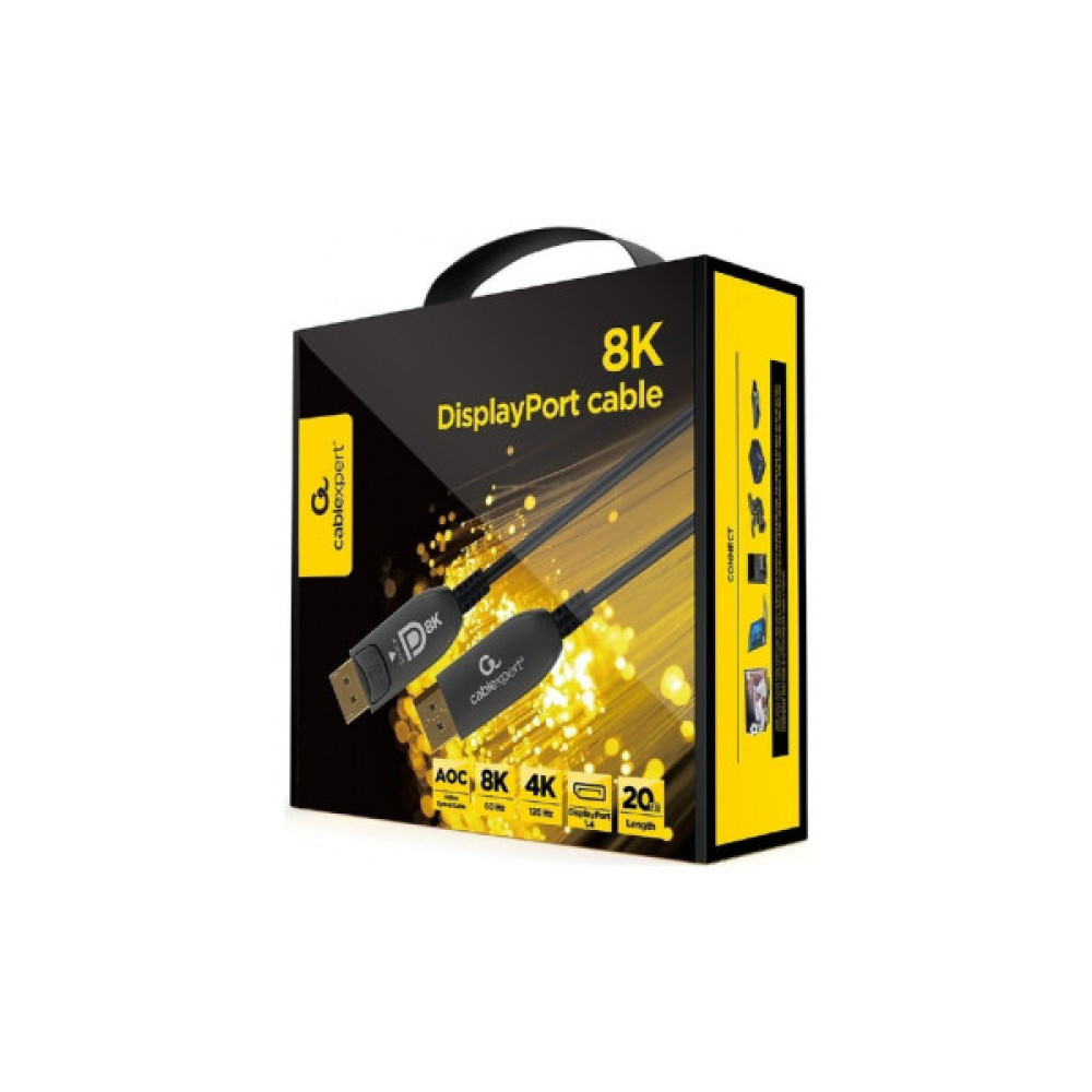 Кабель мультимедійний DisplayPort M to DisplayPort M 30.0m V1.4 8K60Hz/4K120Hz AOC Cablexpert (CC-DP8K-AOC-30M)