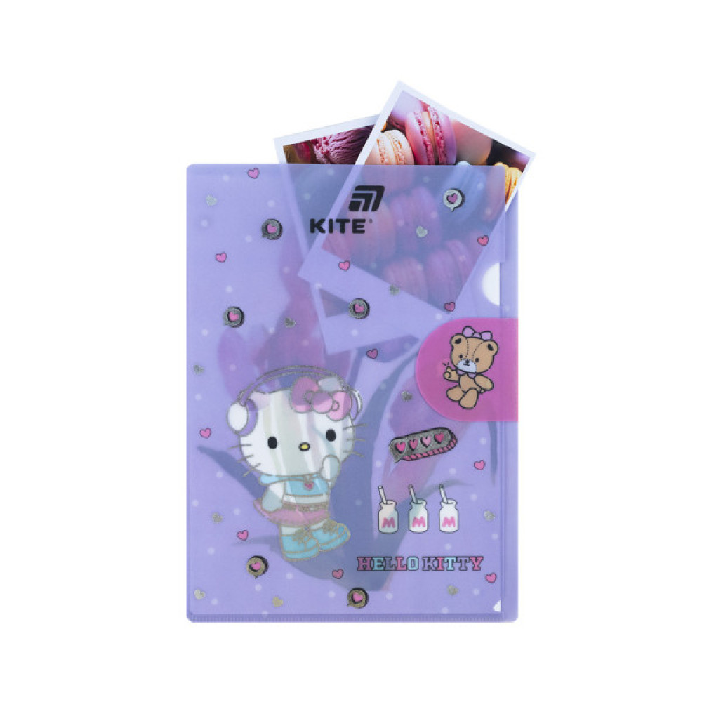 Папка - куточок Kite із клапаном A4 Hello Kitty- 5 (HK25-248-5)