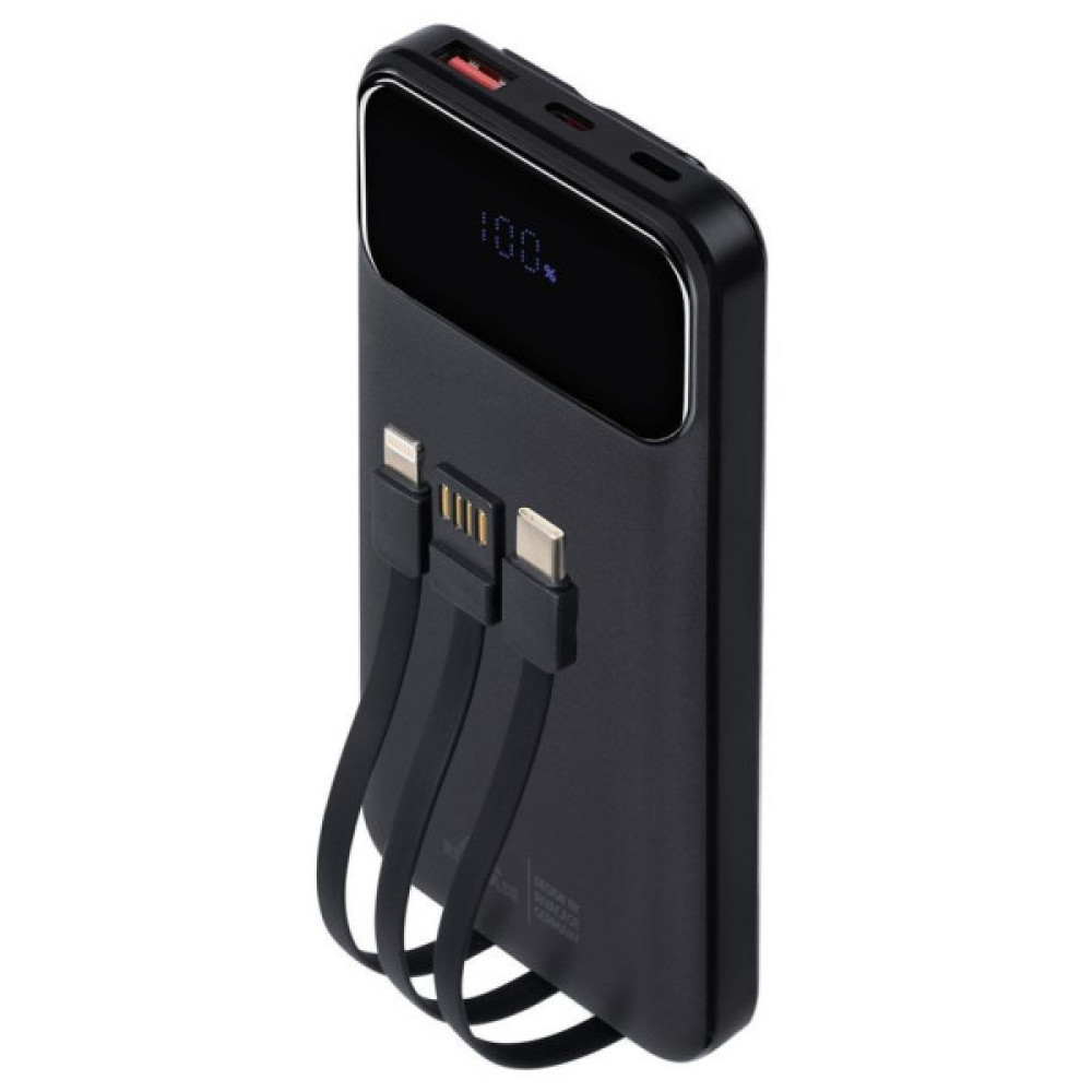 Батарея універсальна RivaCase 10000mA, 22.5W, QC/PD, black (RIVAPOWER VA2211 (Black))