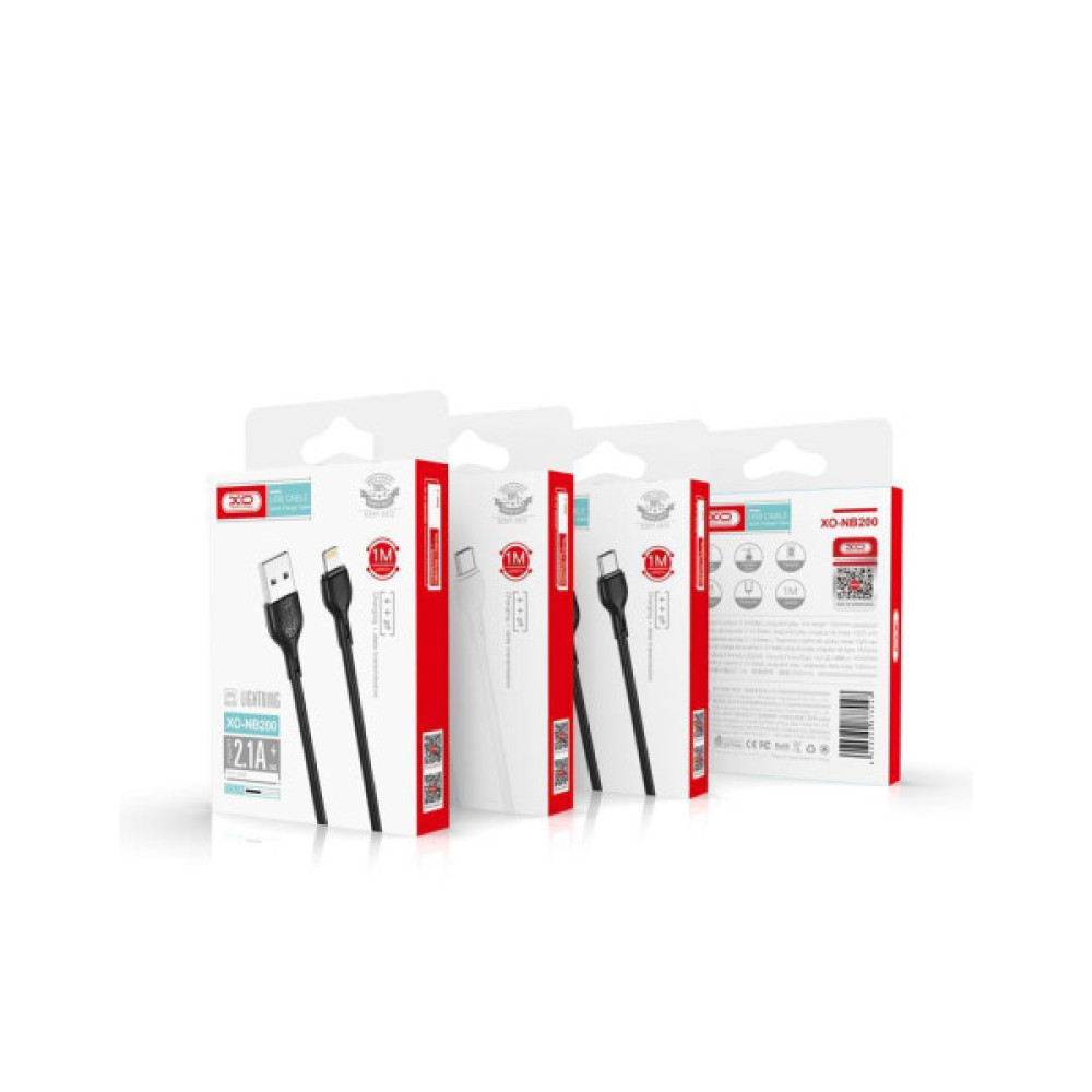 Дата кабель USB 2.0 AM to Micro 5P 1.0m 2.1A white XO (NB200-M-WH)