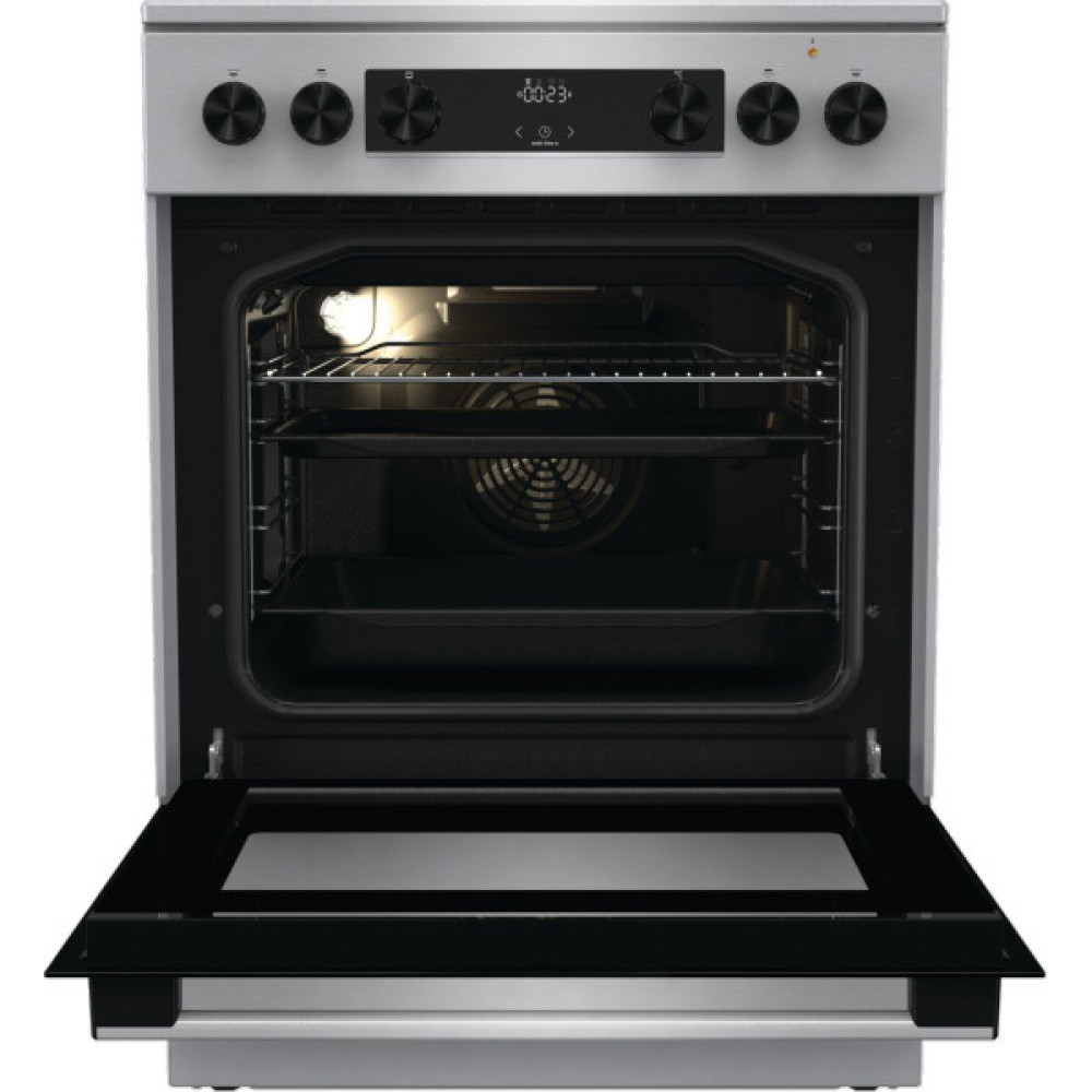 Плита Gorenje електрична склокерамічна, 71л, 60x60см, дисплей, програматор, нерж