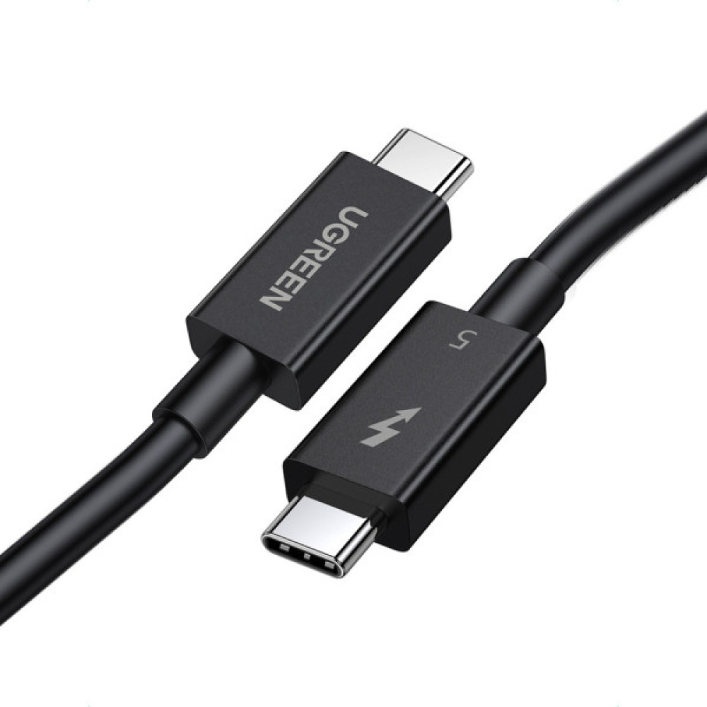 Дата кабель USB-C to USB-C 1.0m Thunderbolt 5 240W 5A 120Gbps 16/8/4K L703 black Ugreen (45996)