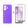 Чохол до мобільного телефона Dengos Oppo A3X Carbon + glass (Purple) (DG-KM-124) Чохол до мобільного телефона Dengos Oppo A3X Carbon + glass (Purple) (DG-KM-124)