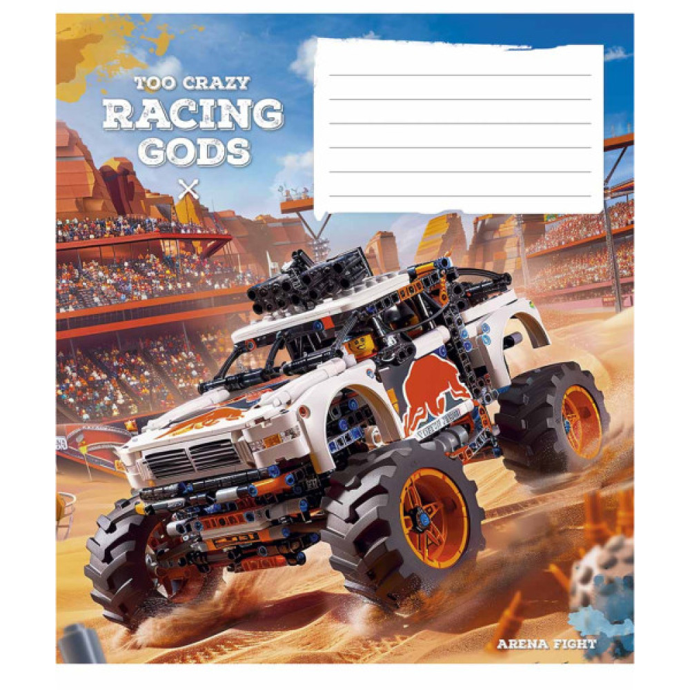 Зошит Школярик Racing gods 12 аркушів клітинка (012-3469K)