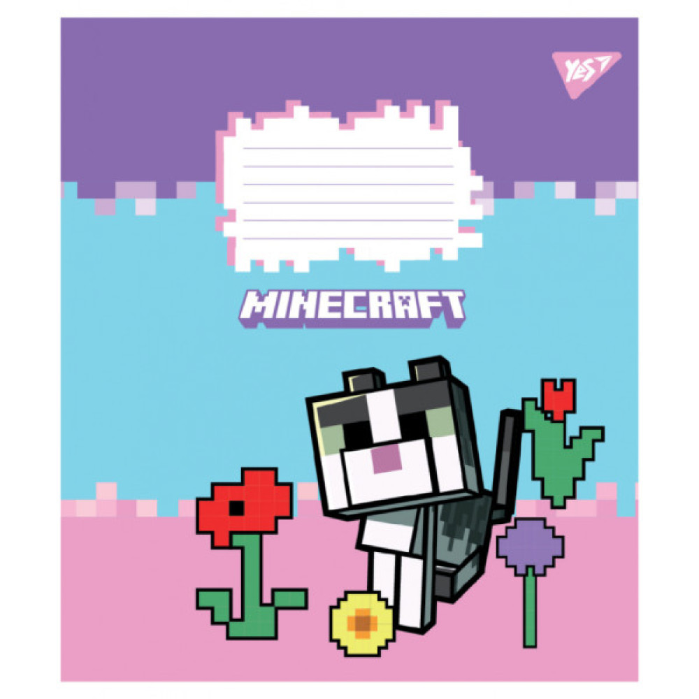 Зошит Yes Minecraft Flowers А5 18 аркушів лінія (767587)