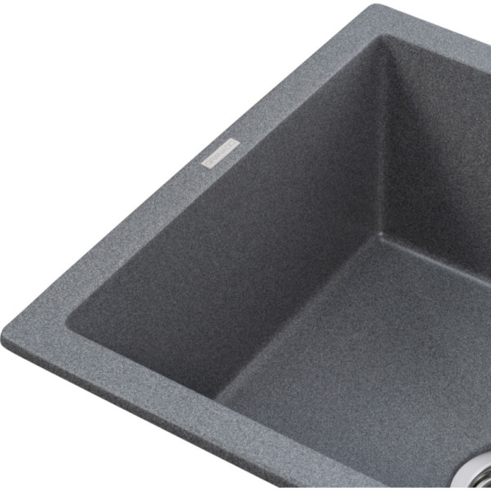 Мийка кухонна GRANADO NAVIA grafito з сифоном (775*495mm.) (gr3809)