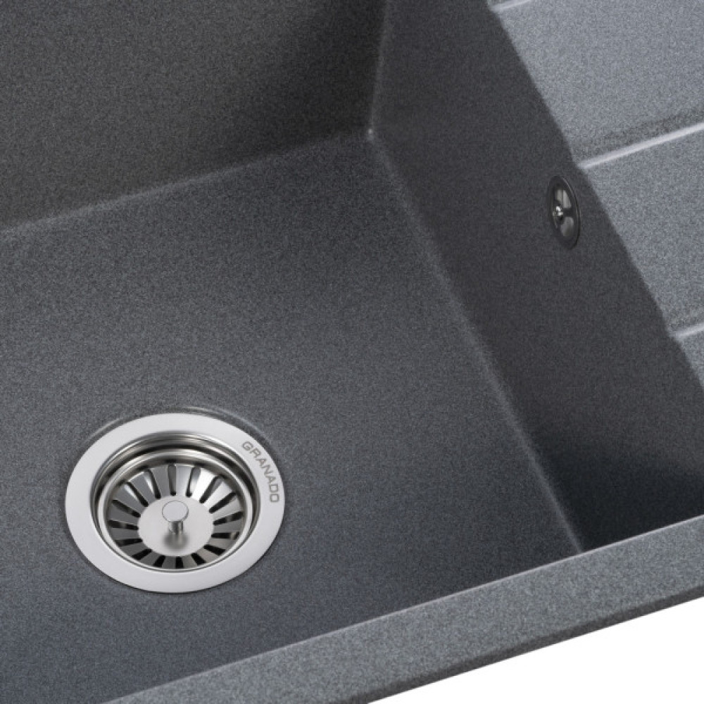 Мийка кухонна GRANADO NAVIA grafito з сифоном (775*495mm.) (gr3809)