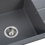 Мийка кухонна GRANADO NAVIA grafito з сифоном (775*495mm.) (gr3809)