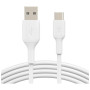 Дата кабель USB 2.0 AM to USB-C 1.0m PVC white Belkin (CAB001BT1MWH)