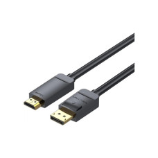 Кабель мультимедійний DisplayPort M to HDMI M 1.5m 4K black Vention (HAGBG)