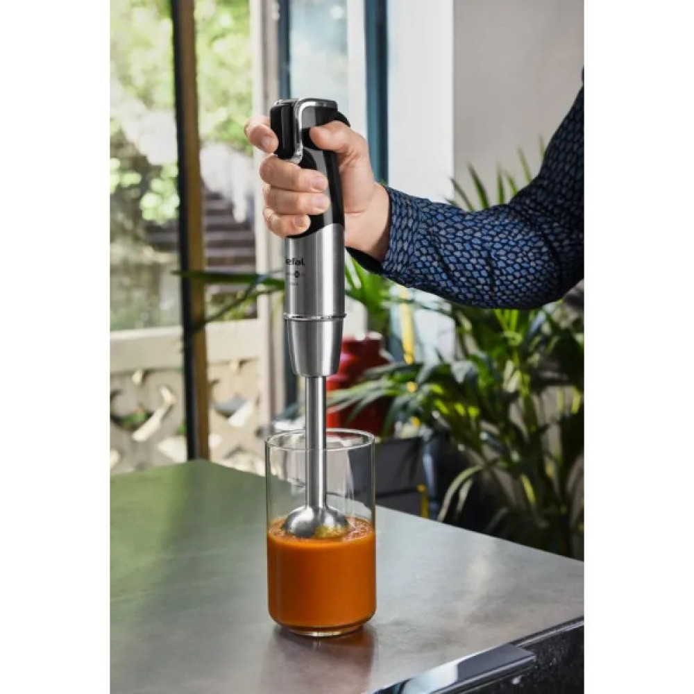 Блендер Tefal заглибний Infiny Force Pro, 1200Вт, 9в1, чаша-800мл, чопер-500мл, спіралайзер, турборежим, чорний