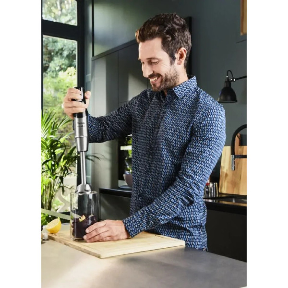 Блендер Tefal заглибний Infiny Force Pro, 1200Вт, 9в1, чаша-800мл, чопер-500мл, спіралайзер, турборежим, чорний