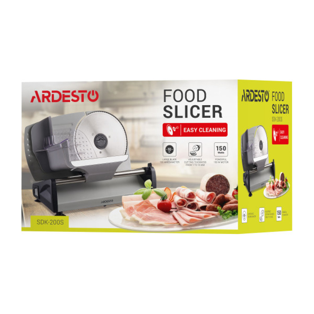 Скиборізка ARDESTO, 150Вт, лезо-нержавіюча сталь, діаметр ножа-190мм, корпус-метал/пластик, сіро-чорний