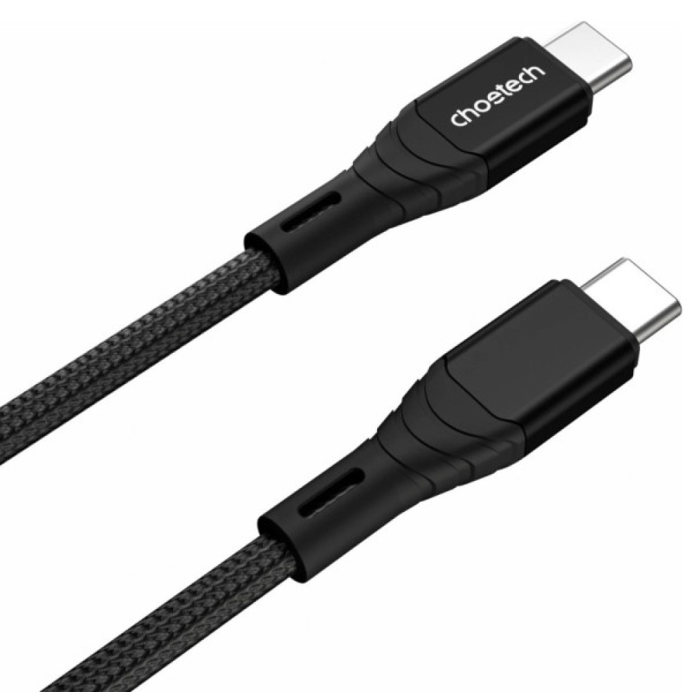 Дата кабель USB-C to USB-C 1.0m PD100W premium black Choetech (XCC-1008)