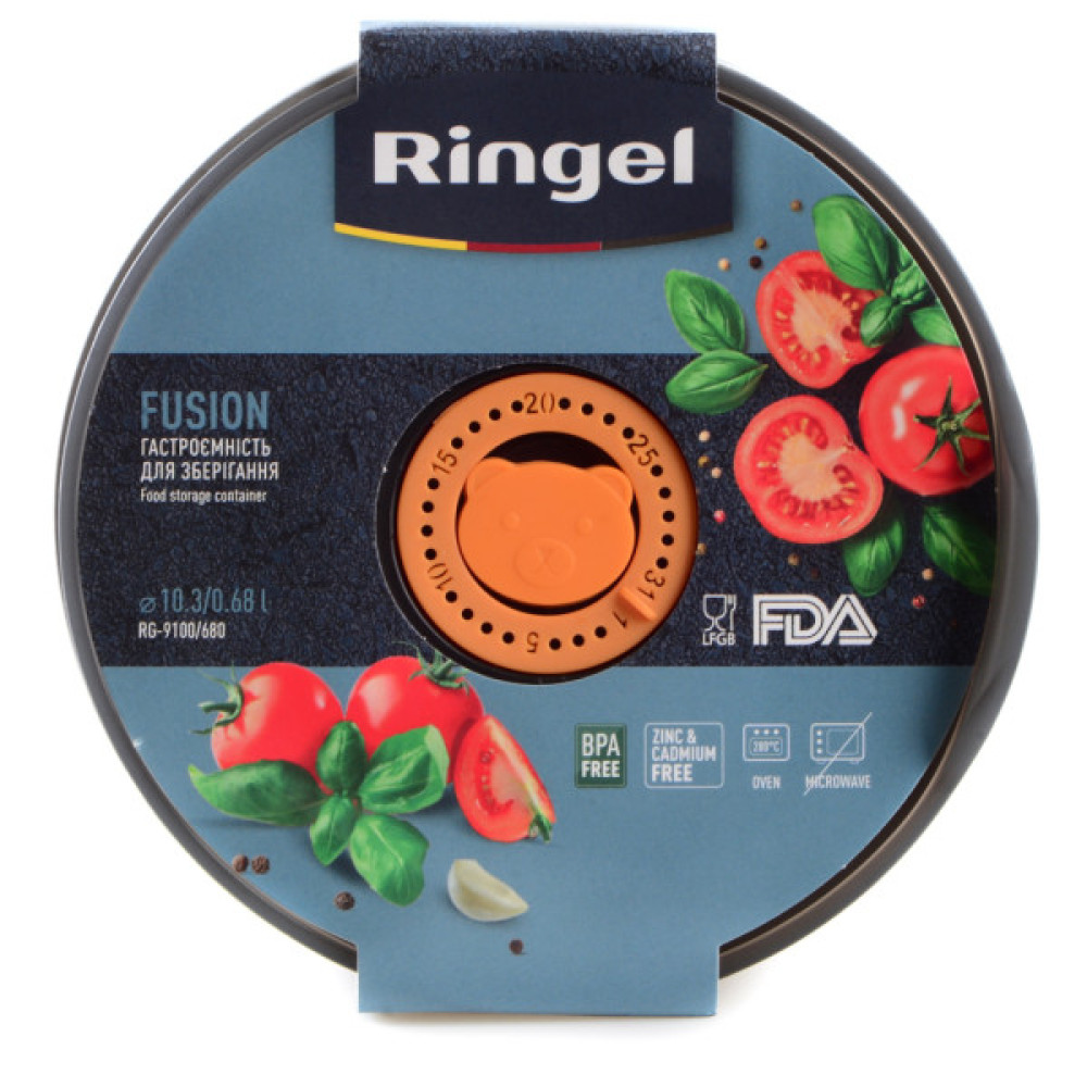 Харчовий контейнер Ringel Fusion круглий нержавіюча сталь 680 мл (RG-9100/680)