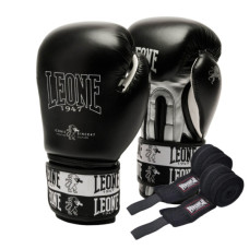 Боксерські рукавички Leone GN208 Iconic Black 12 унцій (GN208_Black_12oz)