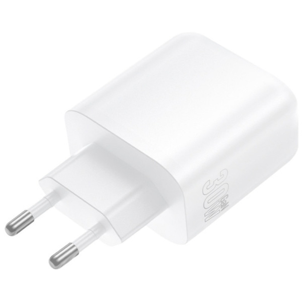 Зарядний пристрій BOROFONE BA89A Destello 1xUSB-C PD30W + 1xUSB QC3.0 White (6941991119361)