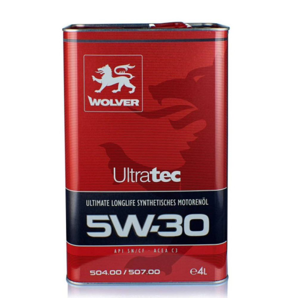 Моторна олива Wolver Ultratec 5W-30, 504/507. C3 API SN/CF 4л (4260360940934)