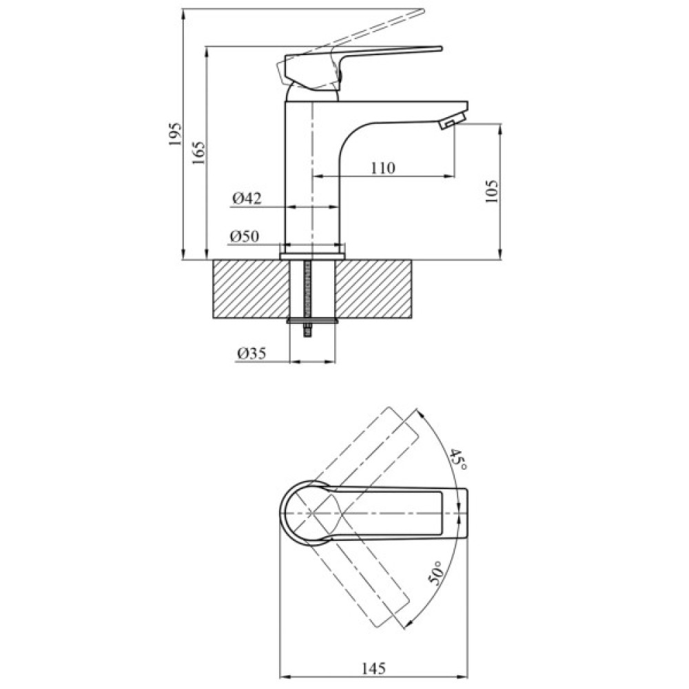 Змішувач Agua Merida-C011 (CV035431)